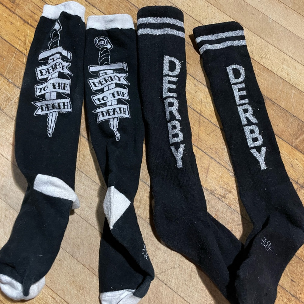 Roller derby knee socks
